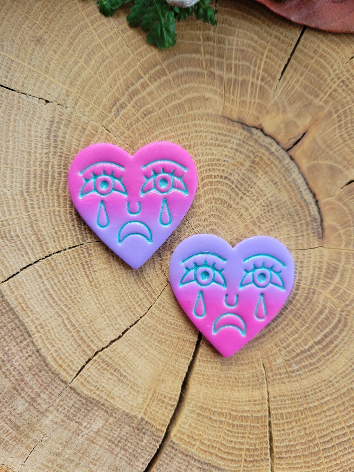 Pastel Sad Heart Earrings
