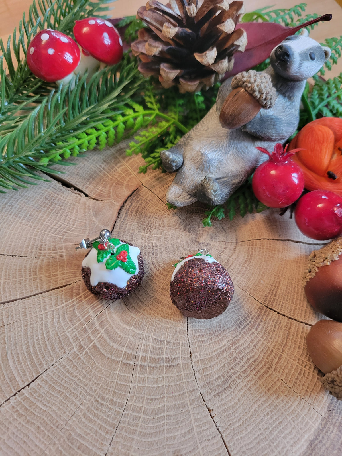 Christmas Pudding Earrings
