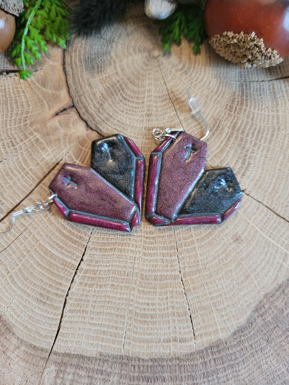 Coffin Heart Earrings