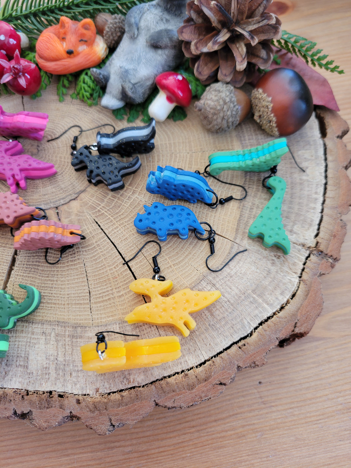 Dino Ice Cream Sandwich Earrings