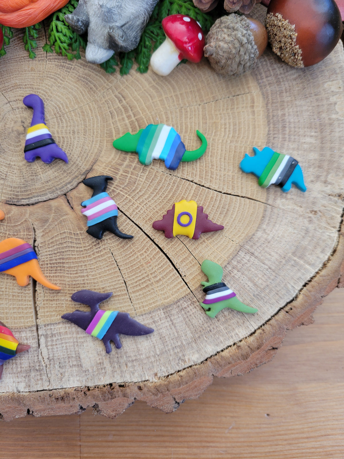 Pride Dino Earrings