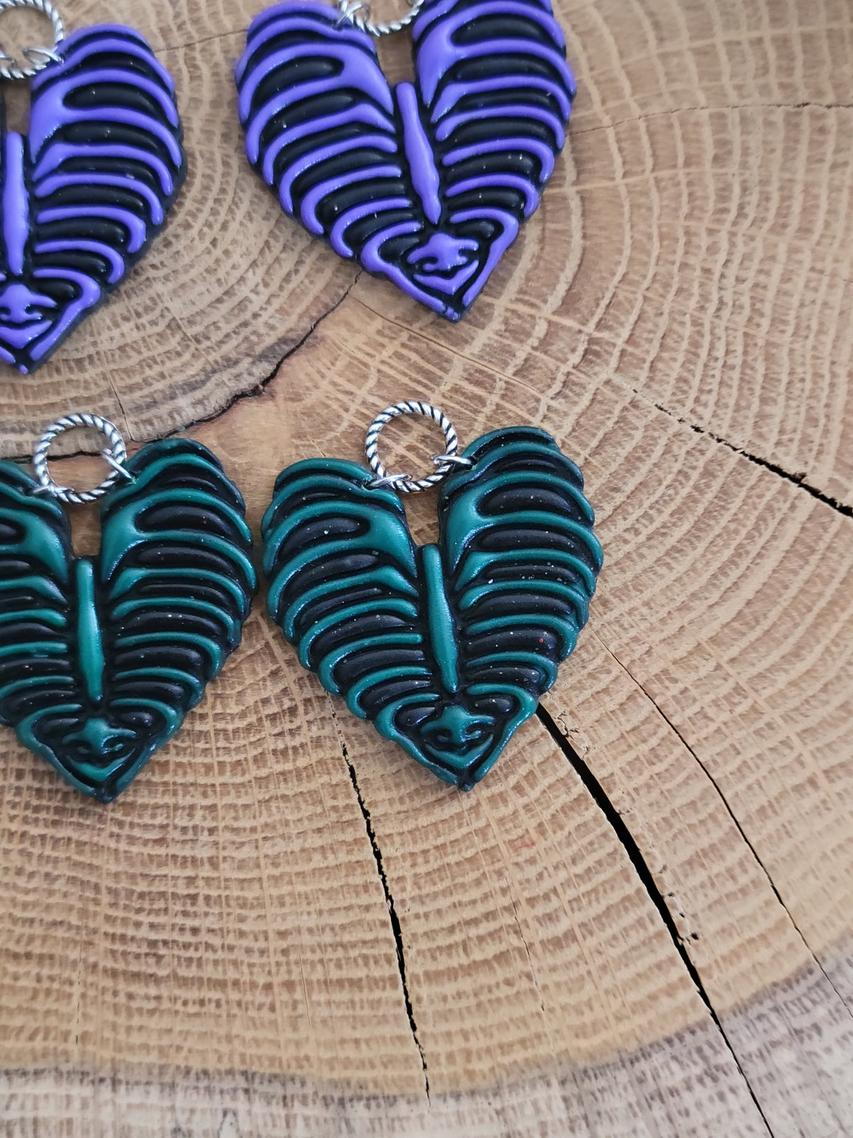 Ribcage Heart Earrings