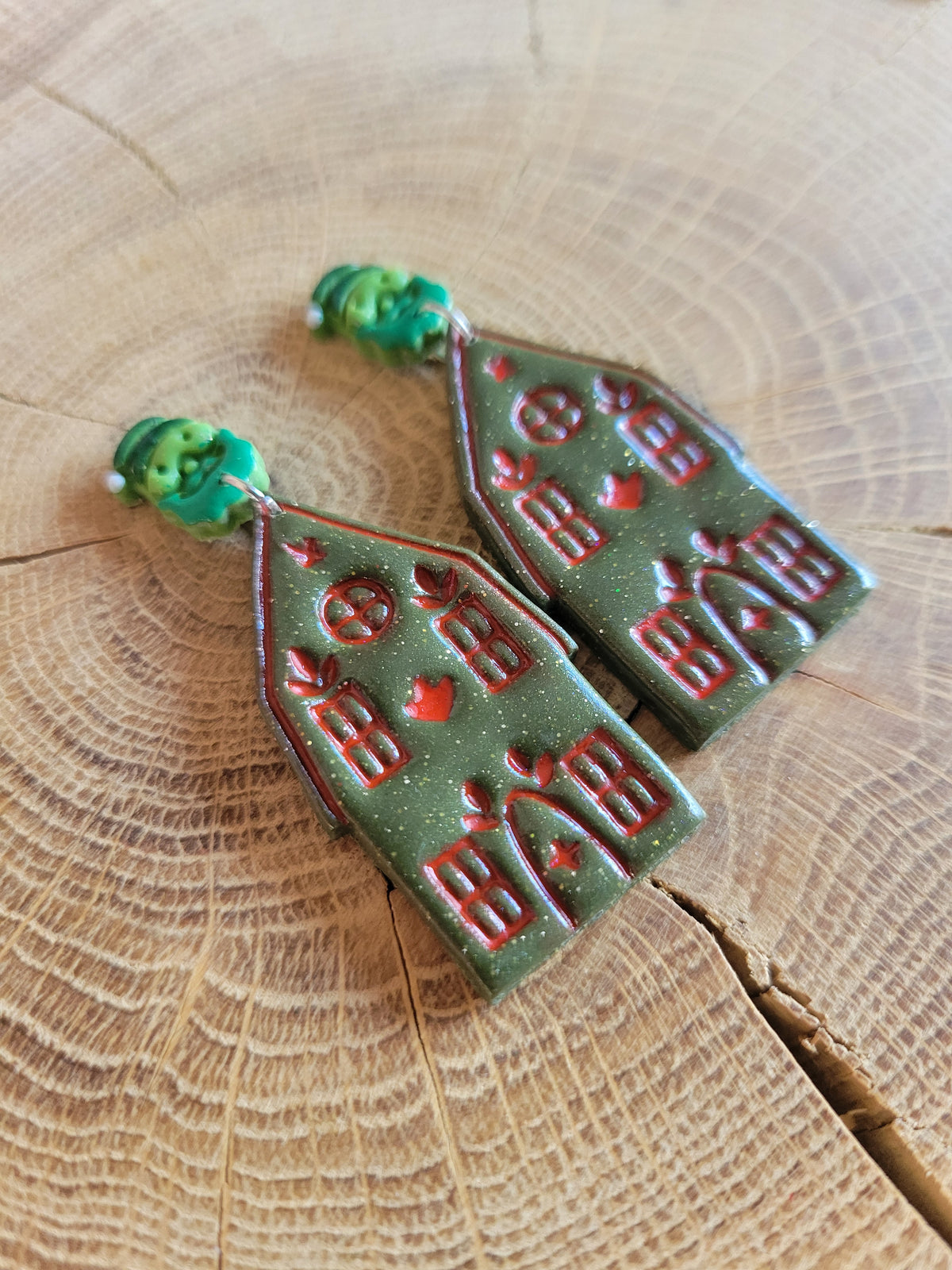 Festive House Earrings.
