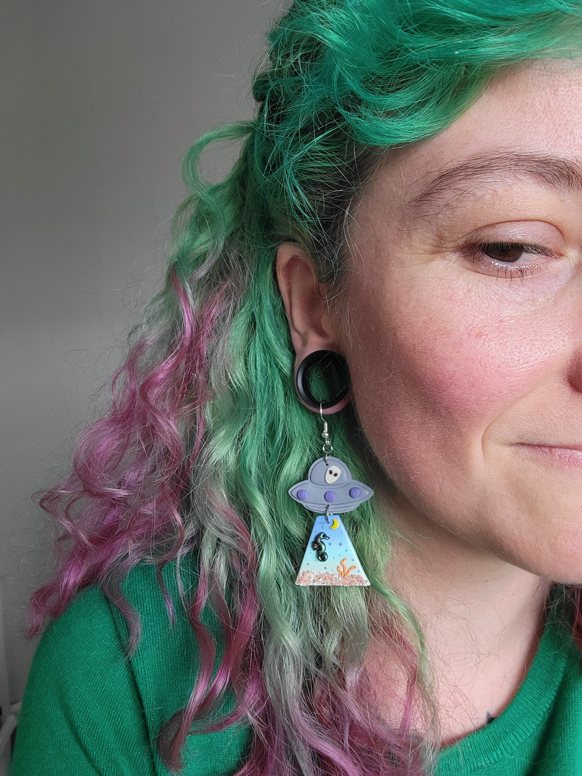 Alien Abduction: Seahorse Earrings