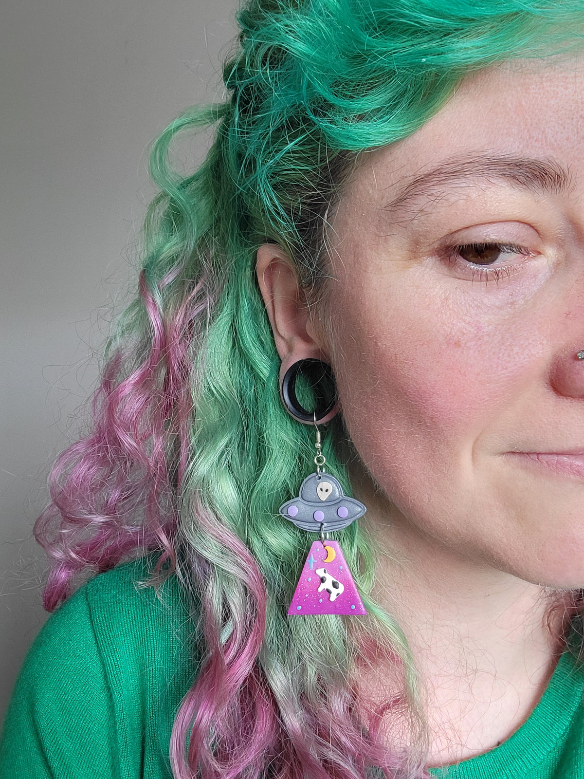 Alien Abduction: Pink Earrings