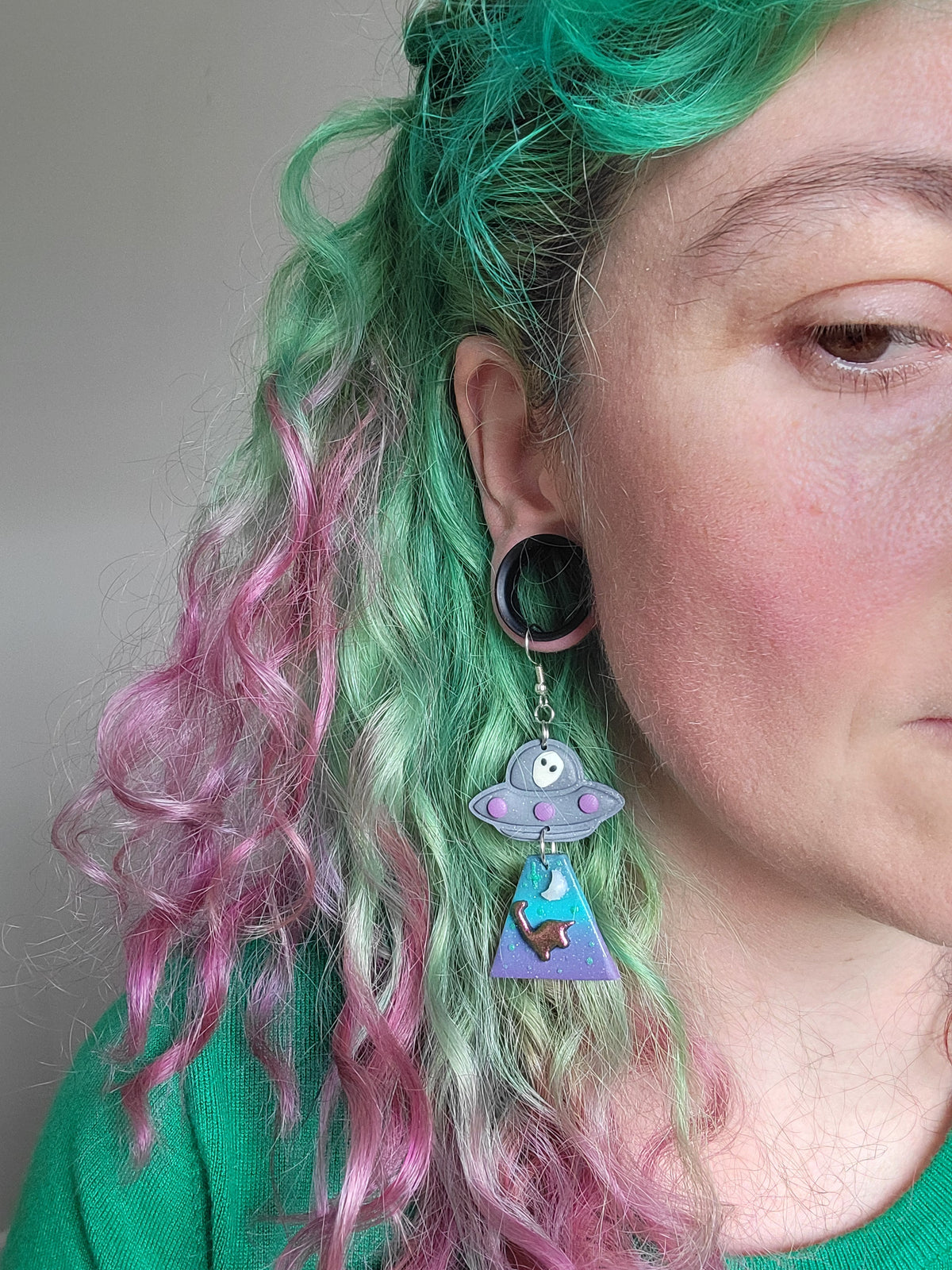 Alien Abduction: Diplodocus Earrings