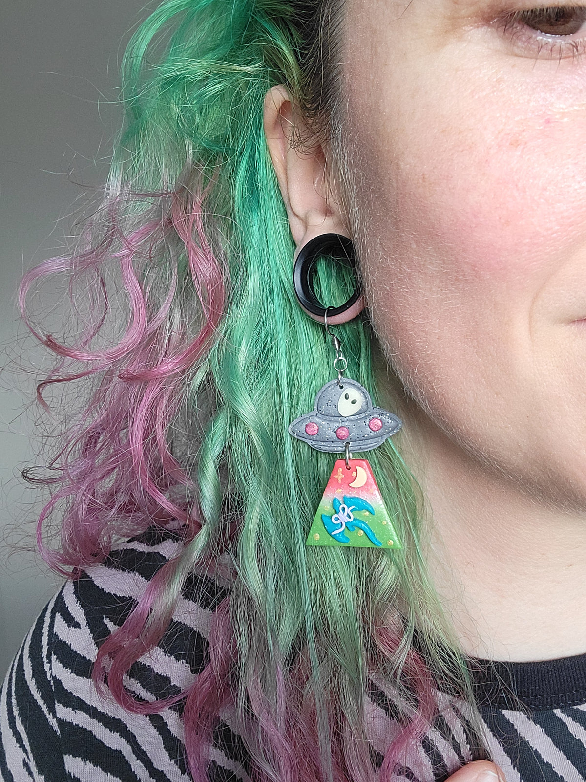 Alien Abduction: Coquette Dragon Earrings