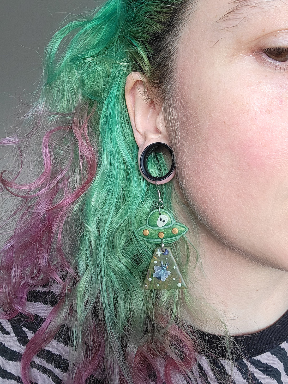 Alien Abduction: Beetle Earrings