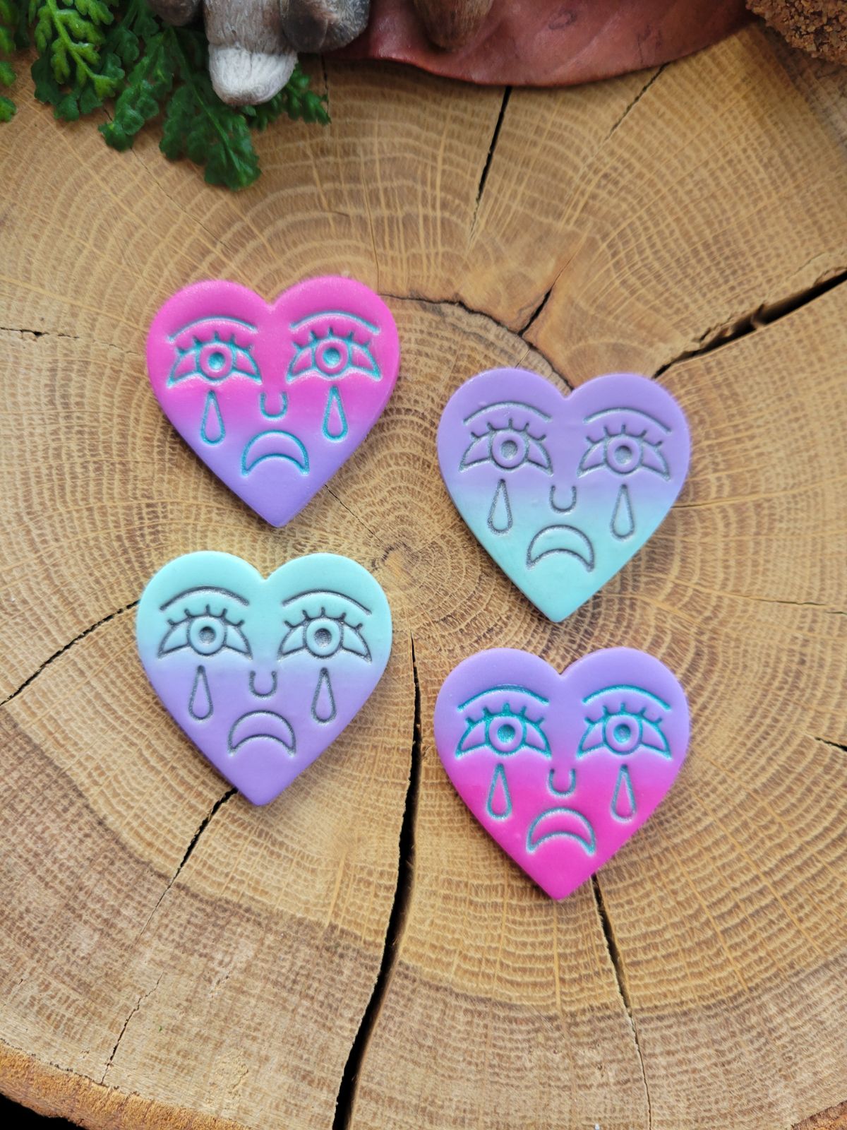 Pastel Sad Heart Earrings