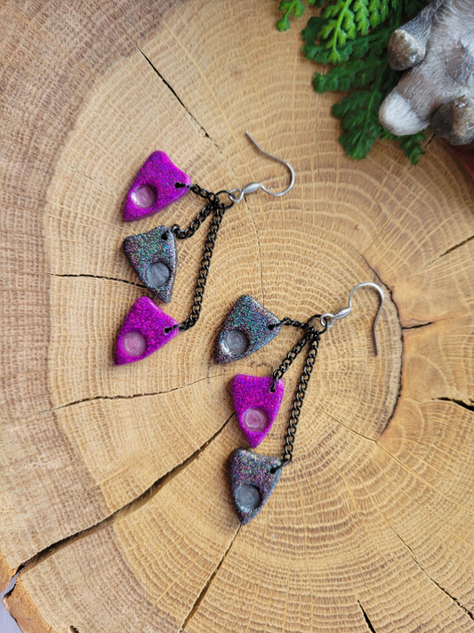 Glittery Planchette Earrings