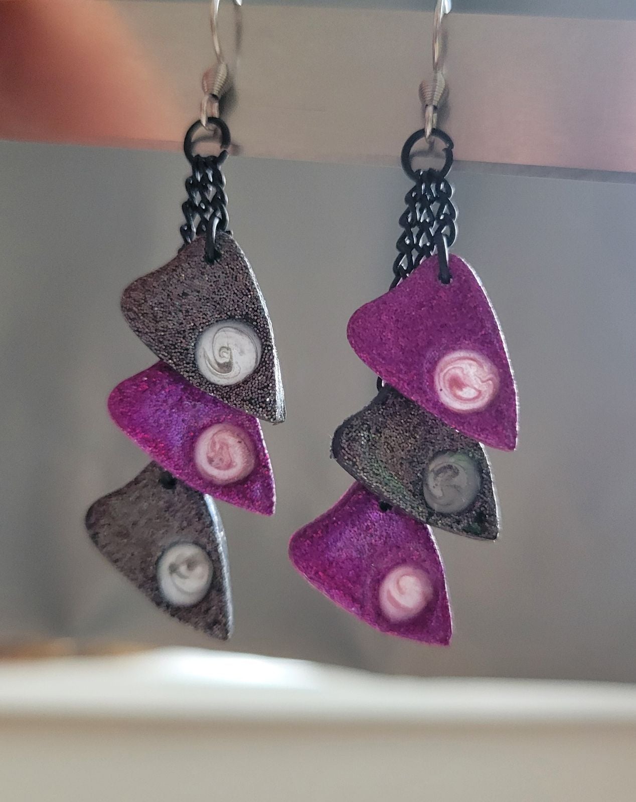 Glittery Planchette Earrings
