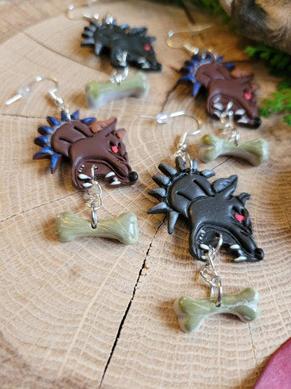 Spikey Pup Earrings
