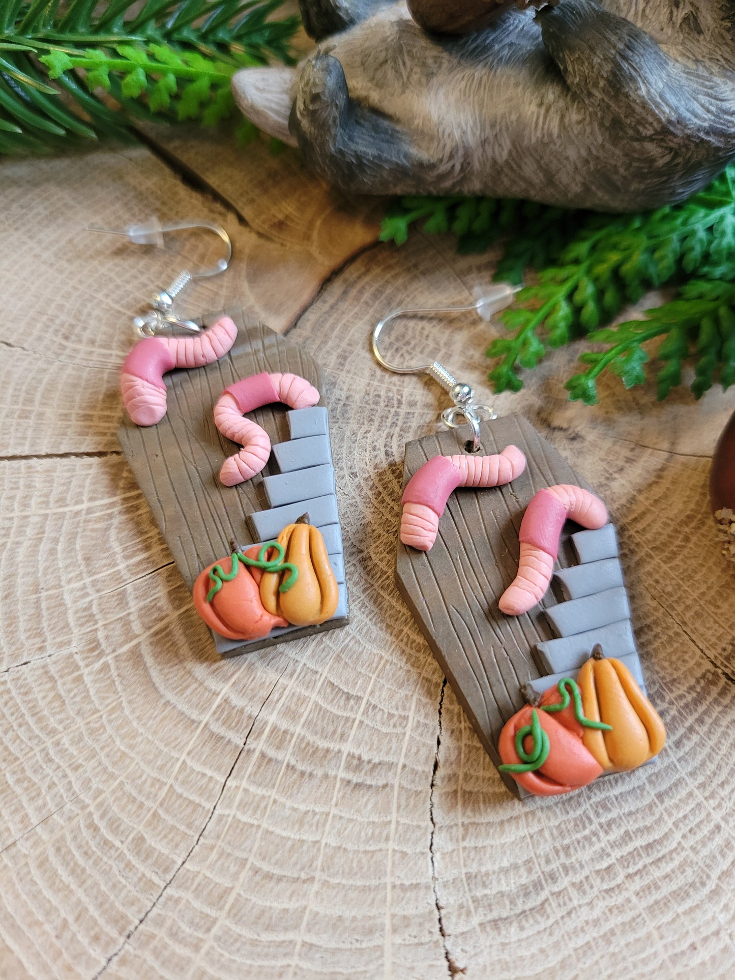 Wormsie Coffin Earrings