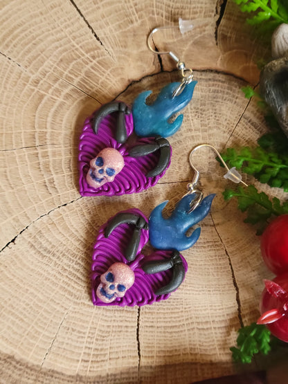 Flame Heart Earrings