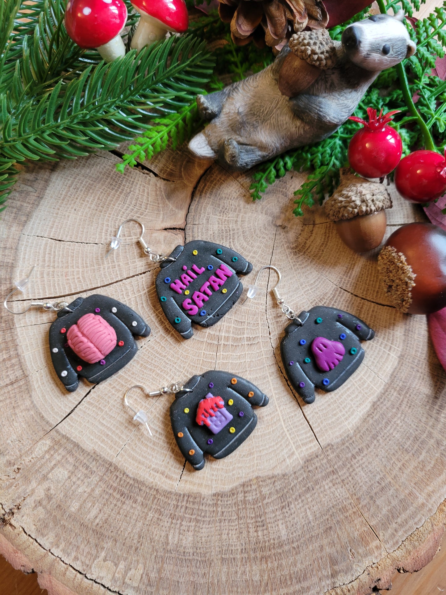 Ugly Halloween Jumper Earrings