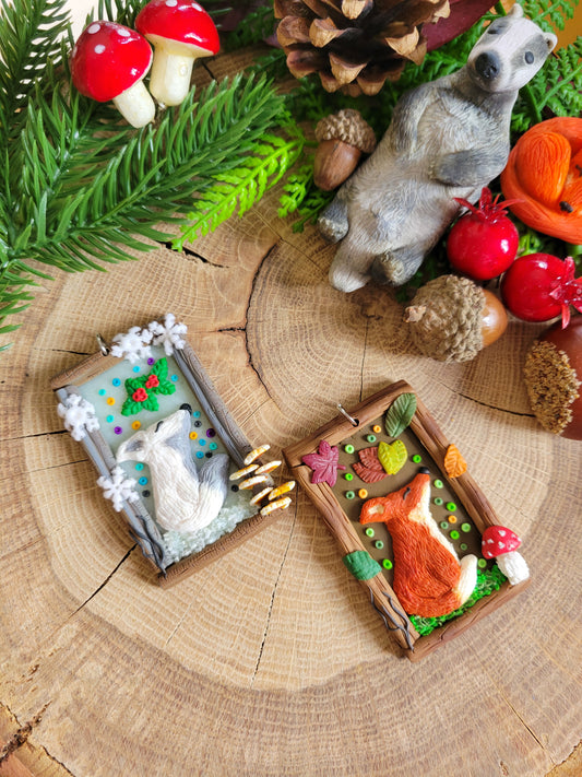 Sunbathing Fox Necklace