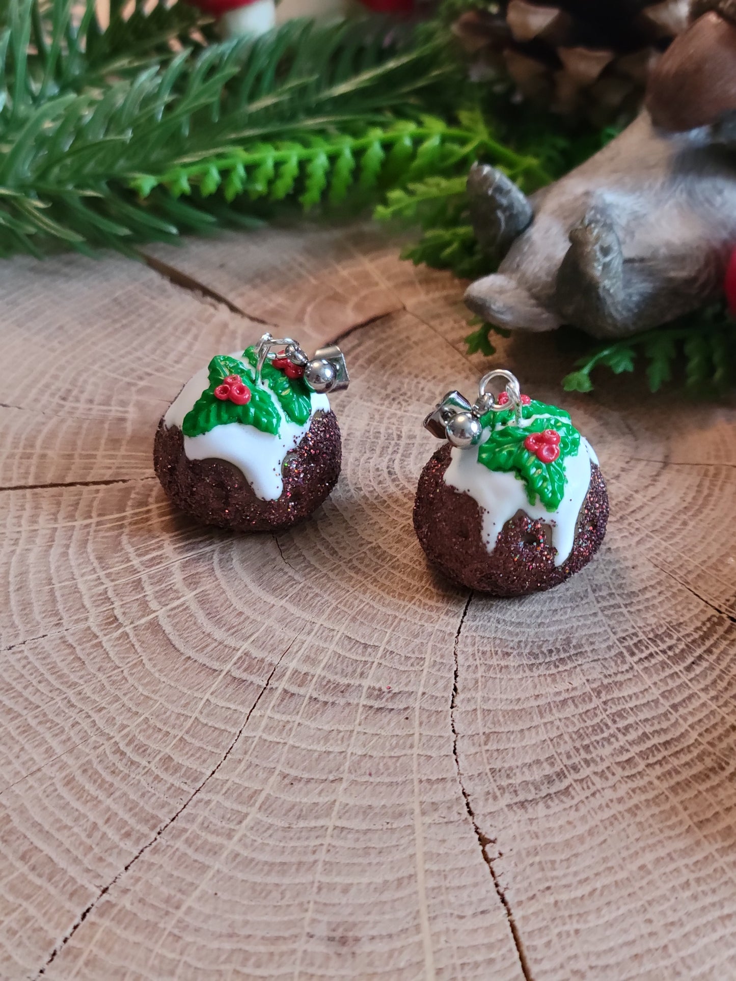 Christmas Pudding Earrings
