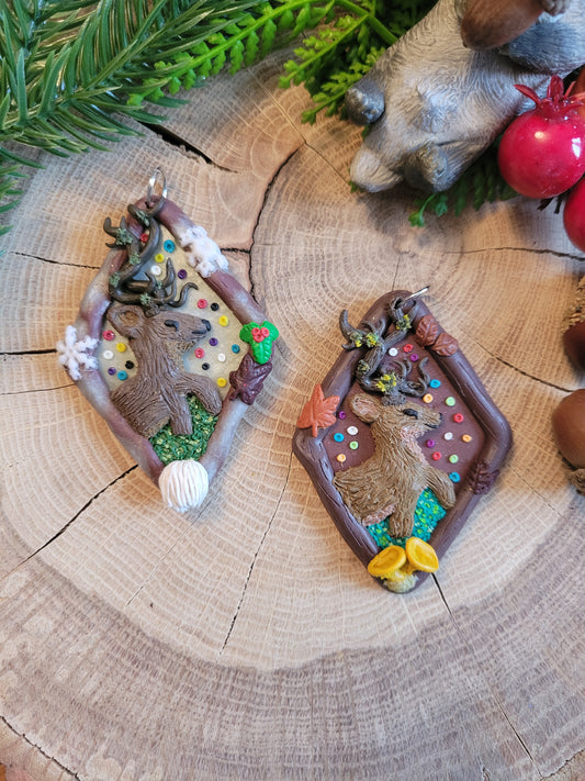Seasonal Deer Necklaces