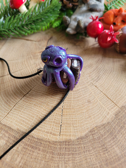 Bookish Octopus Necklace