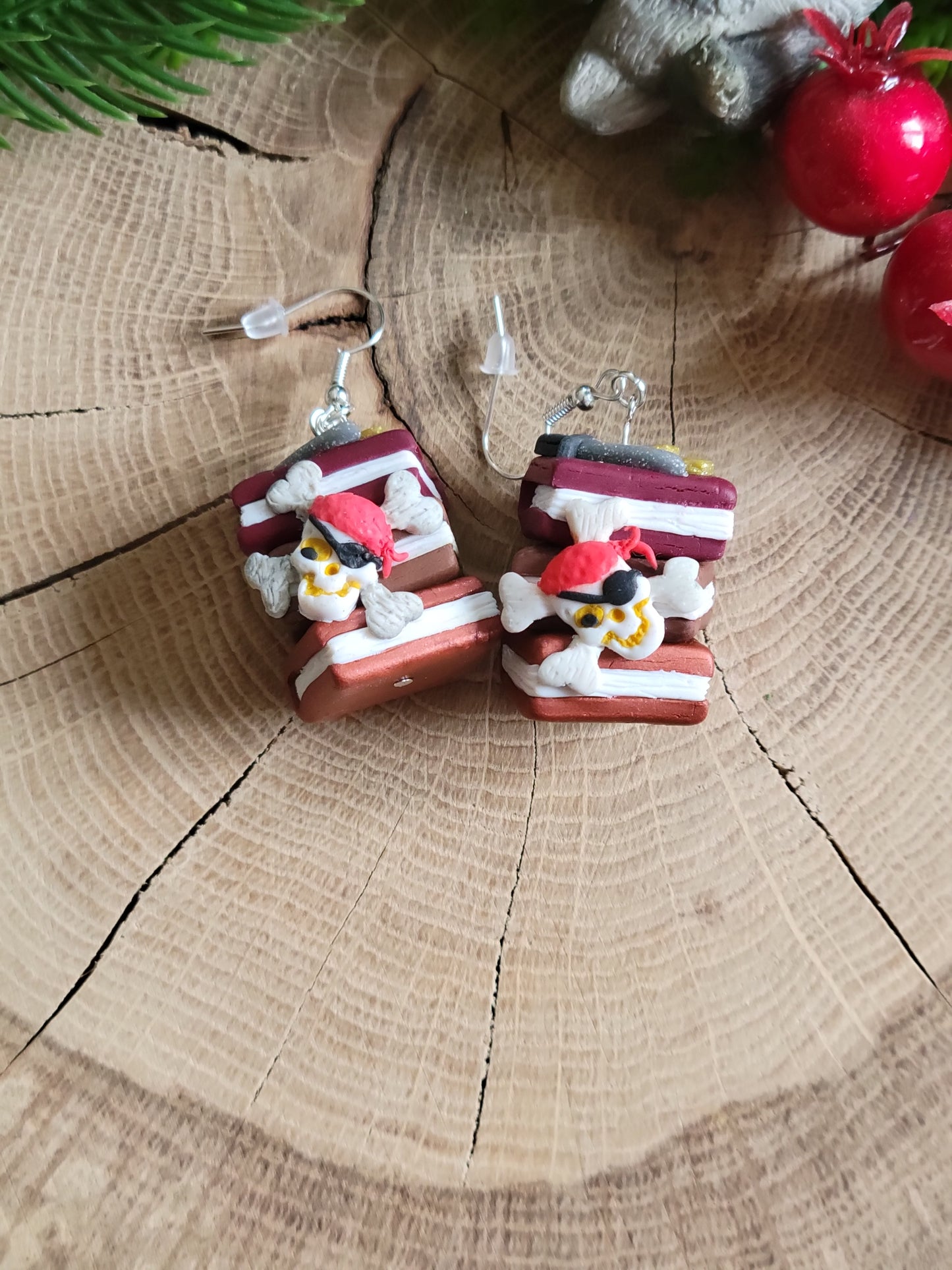 Pirate Bookstack Earrings
