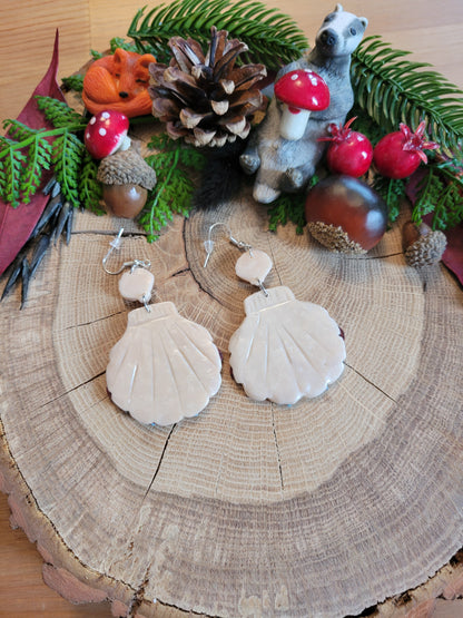 Coconut Octopus Earrings