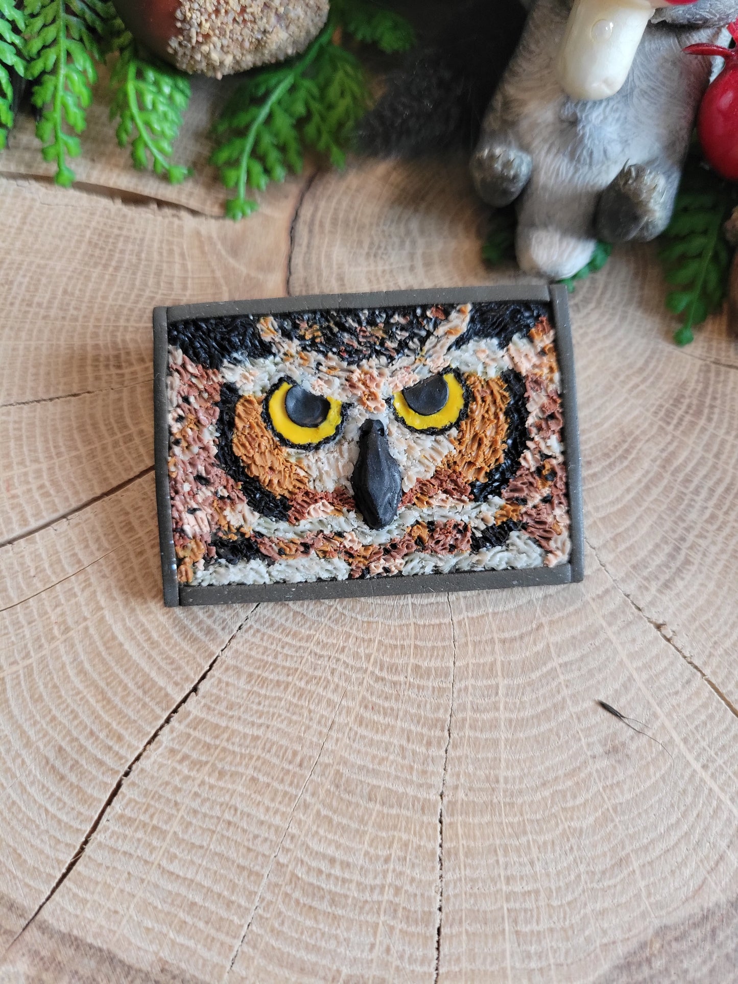 European Eagle Owl Brooch