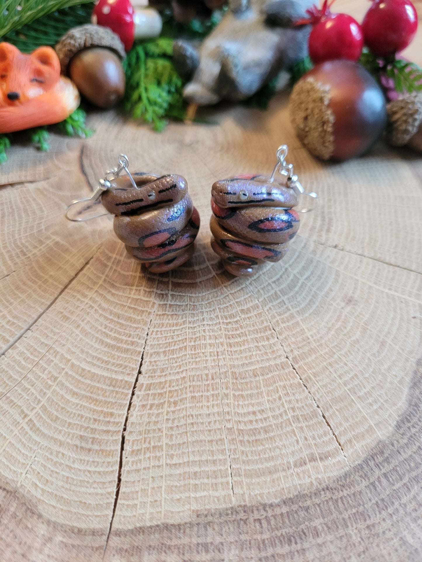 Rainbow Boa Earrings