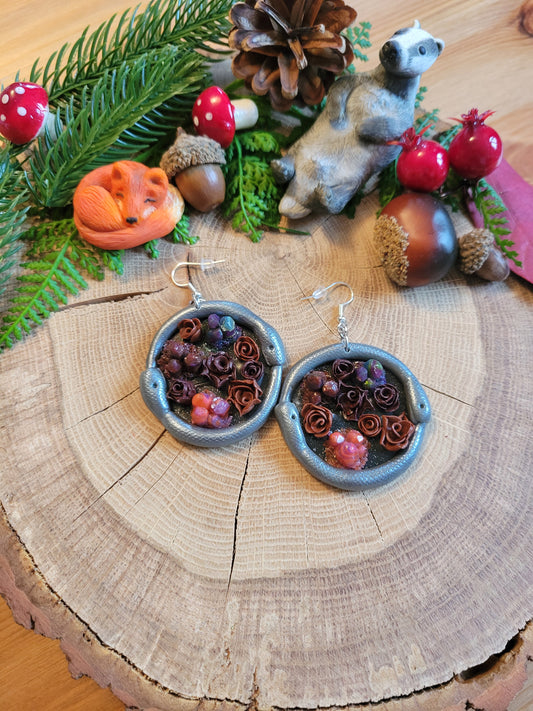 Witchy Ouroboros Earrings