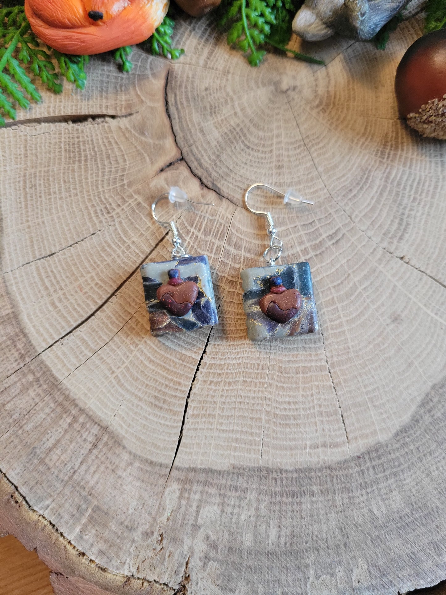 Love Potion Book Earrings