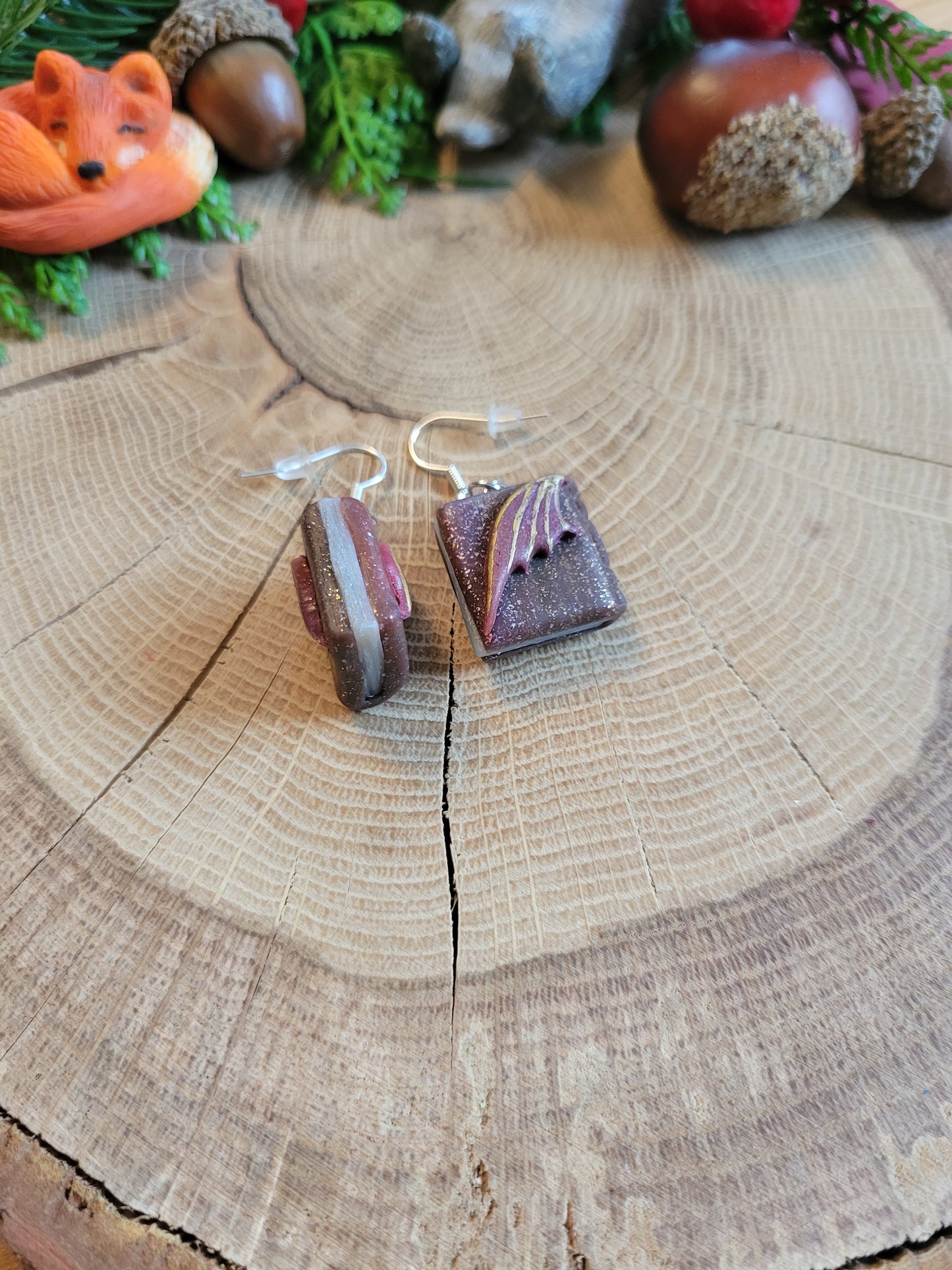 Dragon Wing Book Earrings