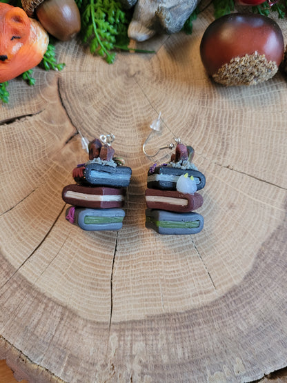 Witchy Bookstack Earrings