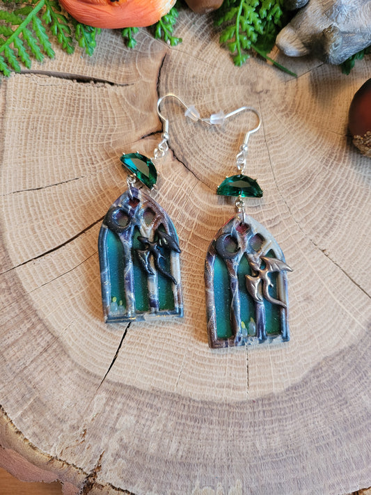 Dragon Window Earrings