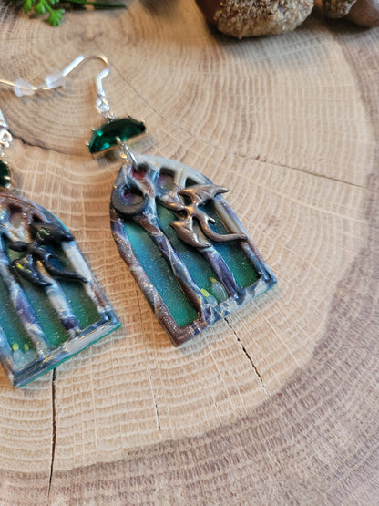 Dragon Window Earrings
