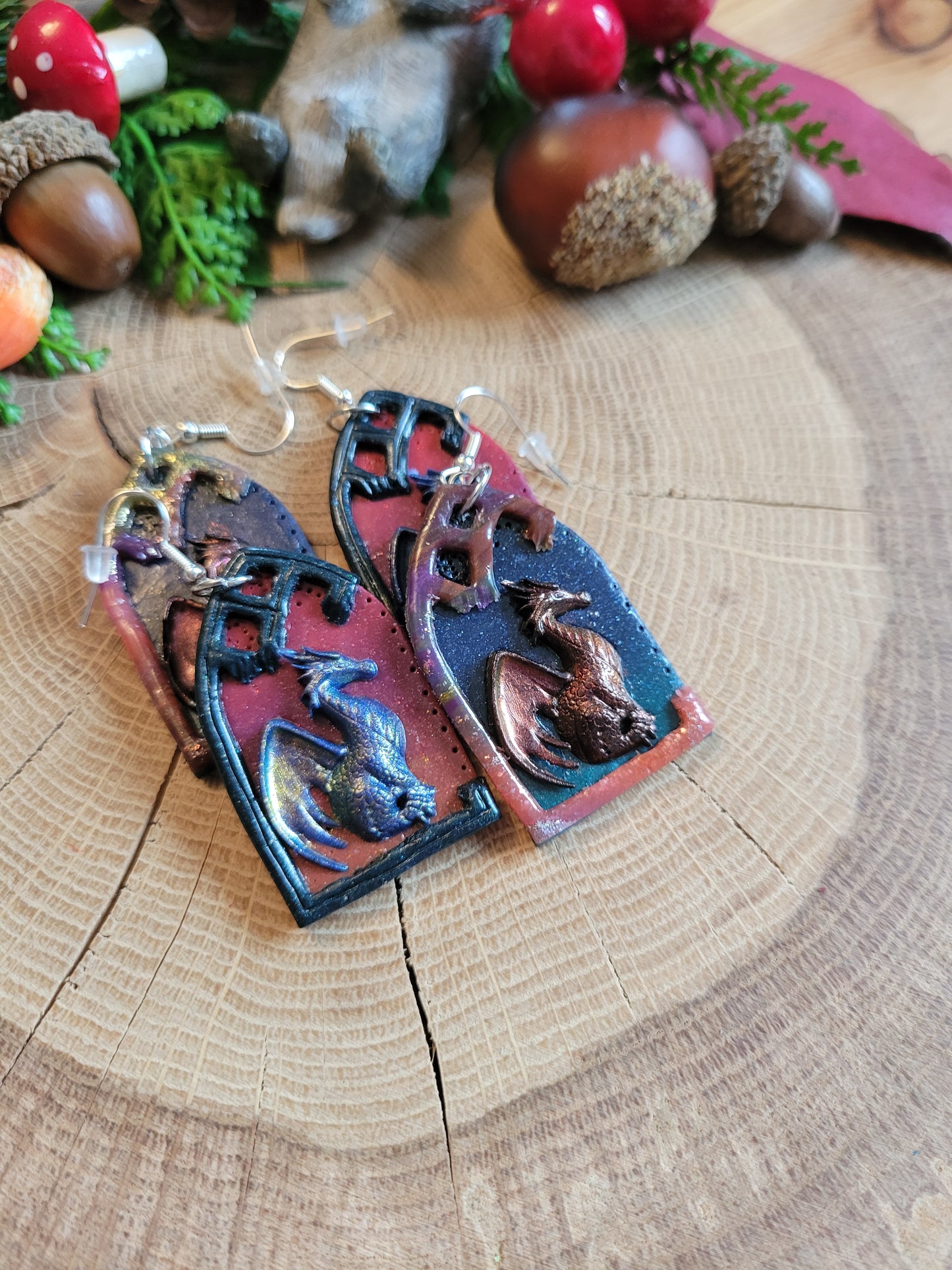 Mismatched Dreamy Dragon Earrings