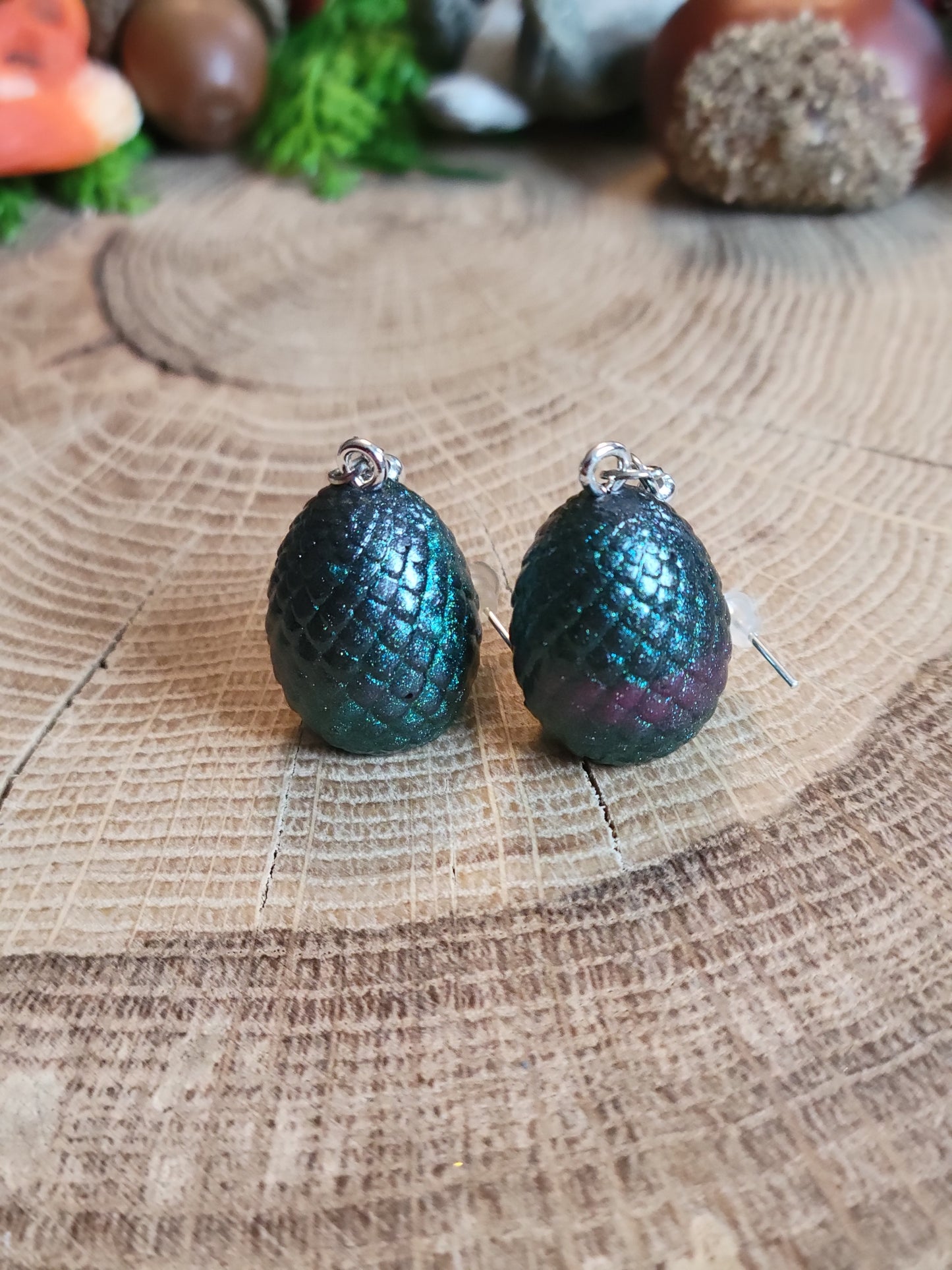 3D Dragon Egg Earrings