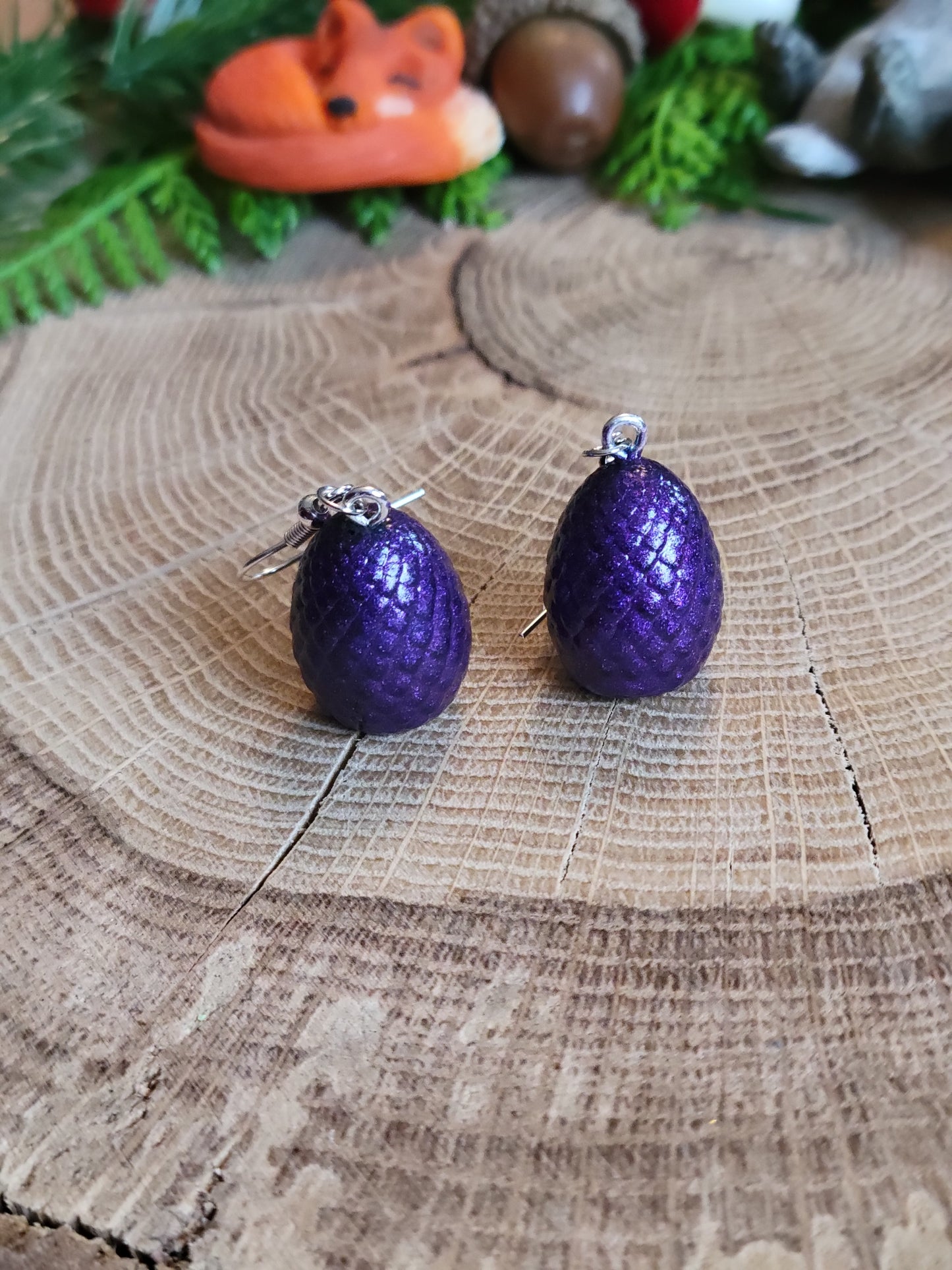 3D Dragon Egg Earrings