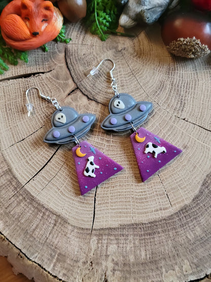 Alien Abduction: Pink Earrings