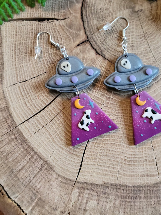 Alien Abduction: Pink Earrings