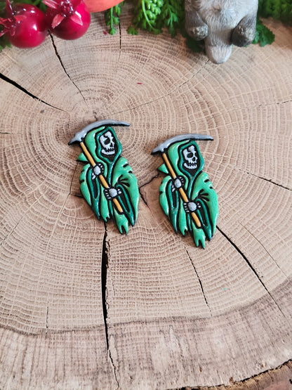 Green Reaper Earrings