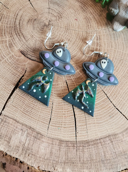 Alien Abduction: Dragon Earrings