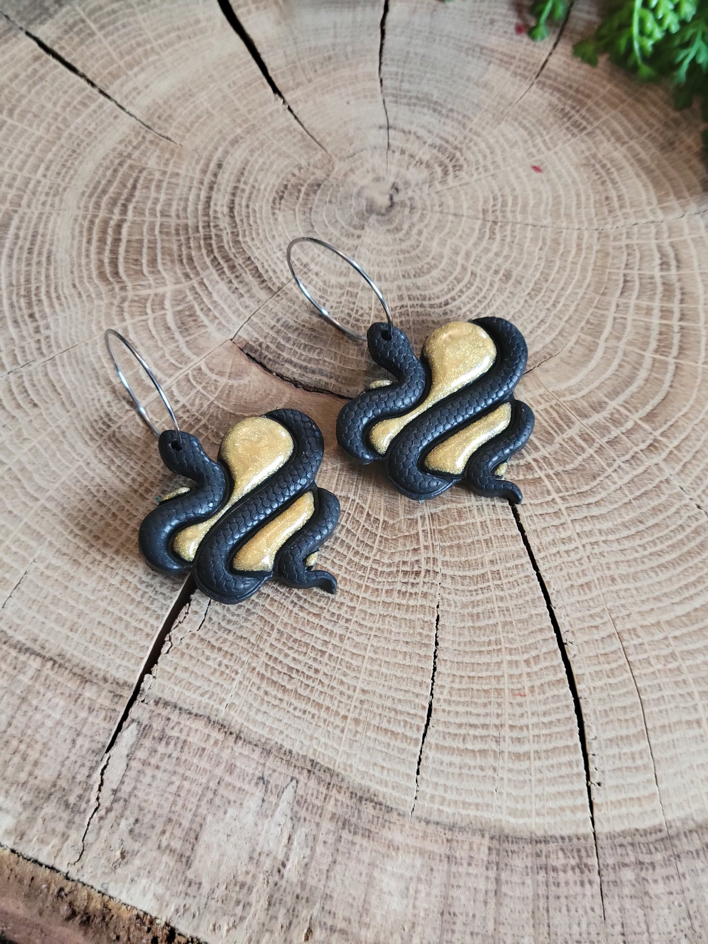 Snake Heart Earrings