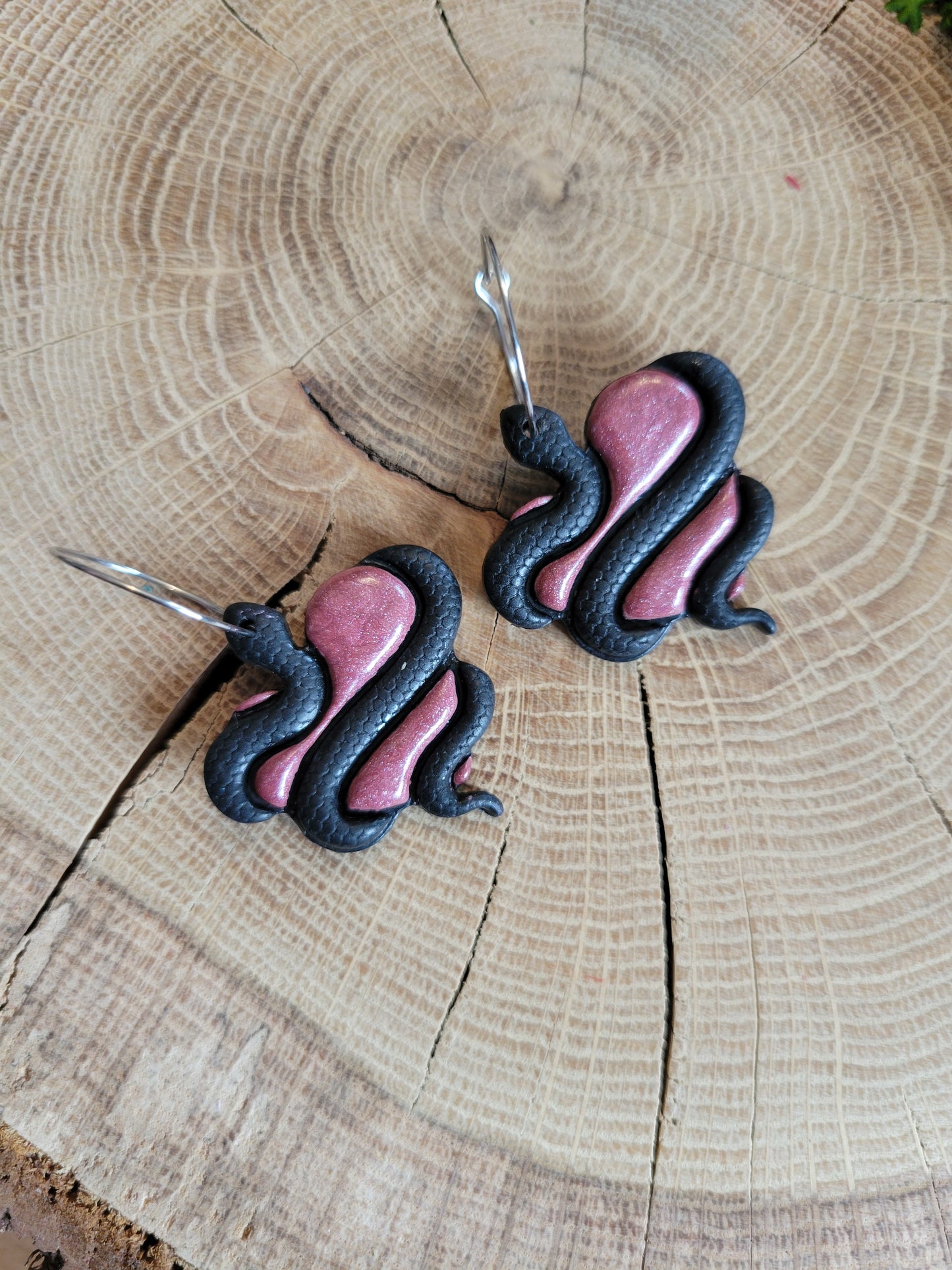 Snake Heart Earrings