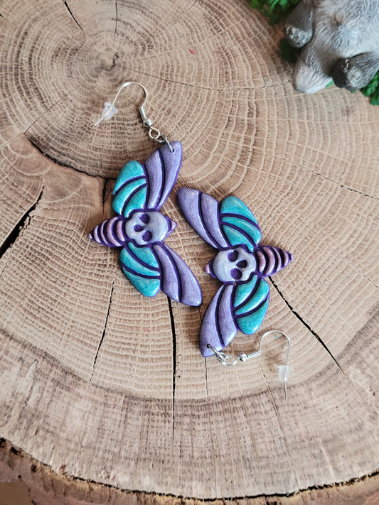 Paster Moth Earrings