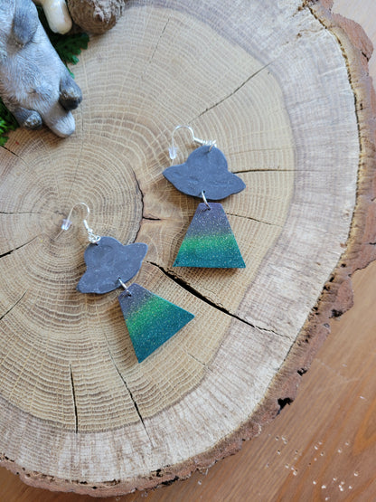 Alien Abduction: Parasaurolophus Earrings