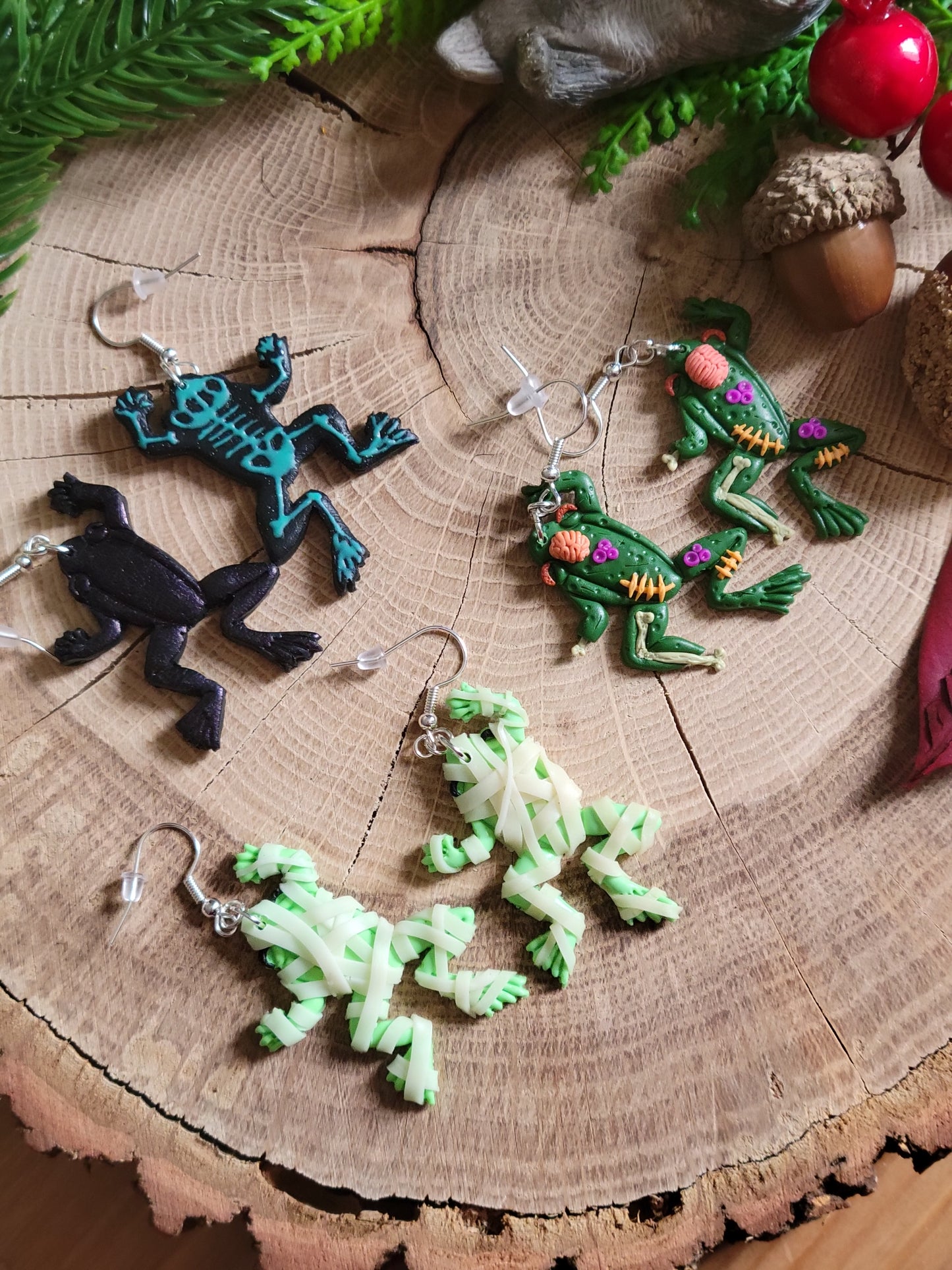 Spooky Frog Earrings