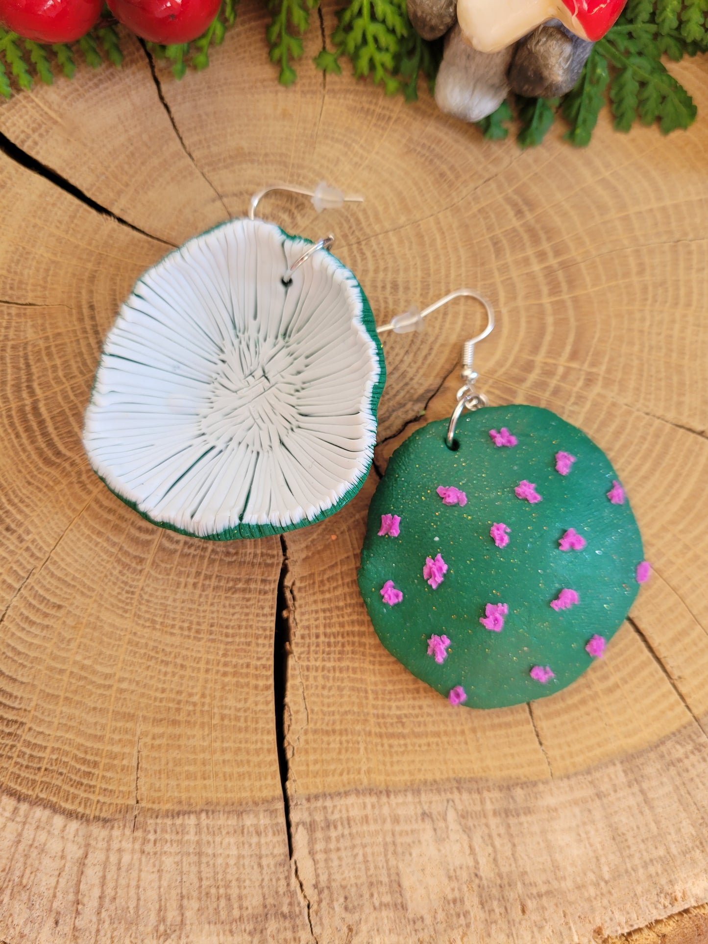 Funky Mushroom Cap Earrings