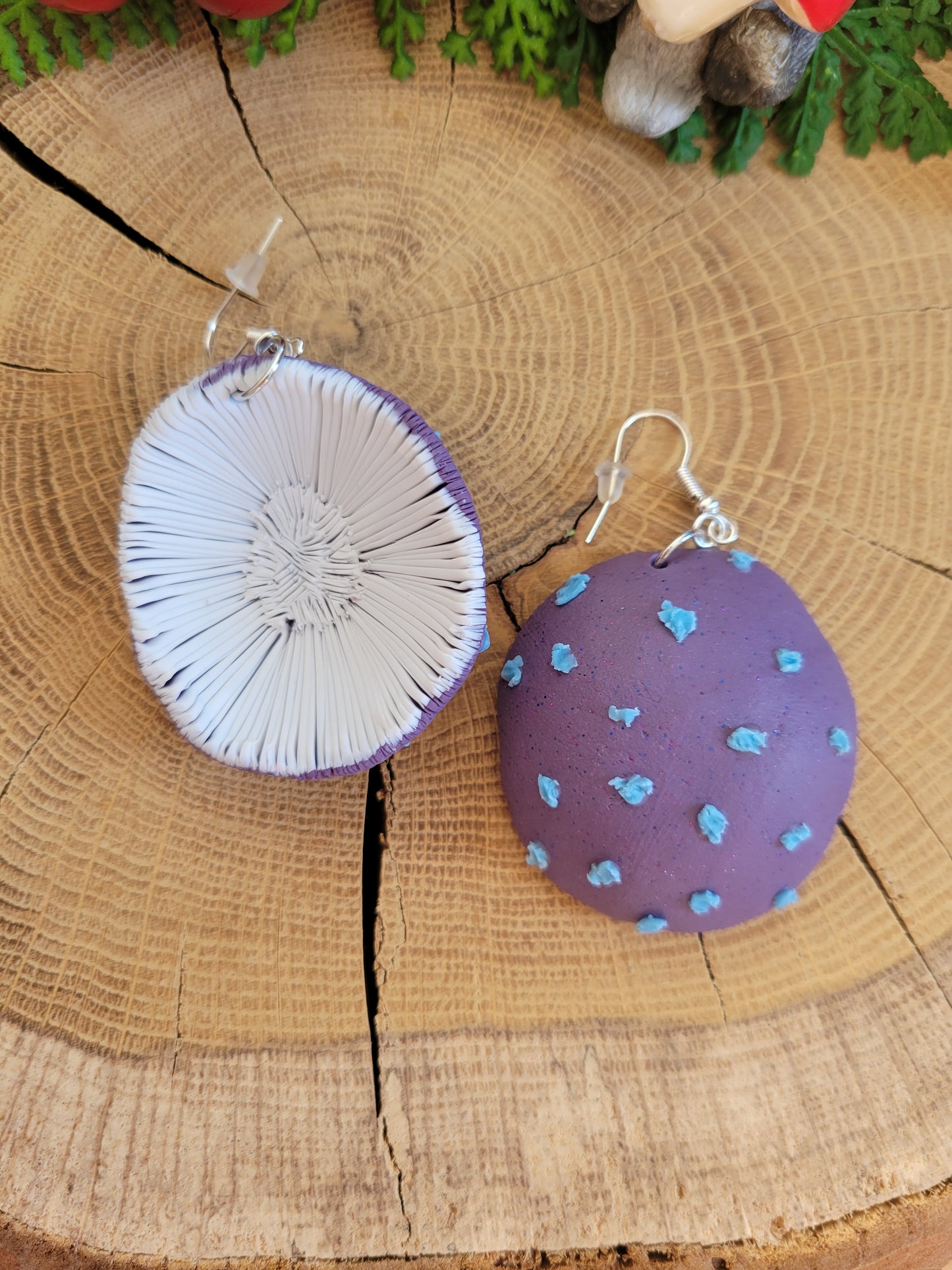 Funky Mushroom Cap Earrings
