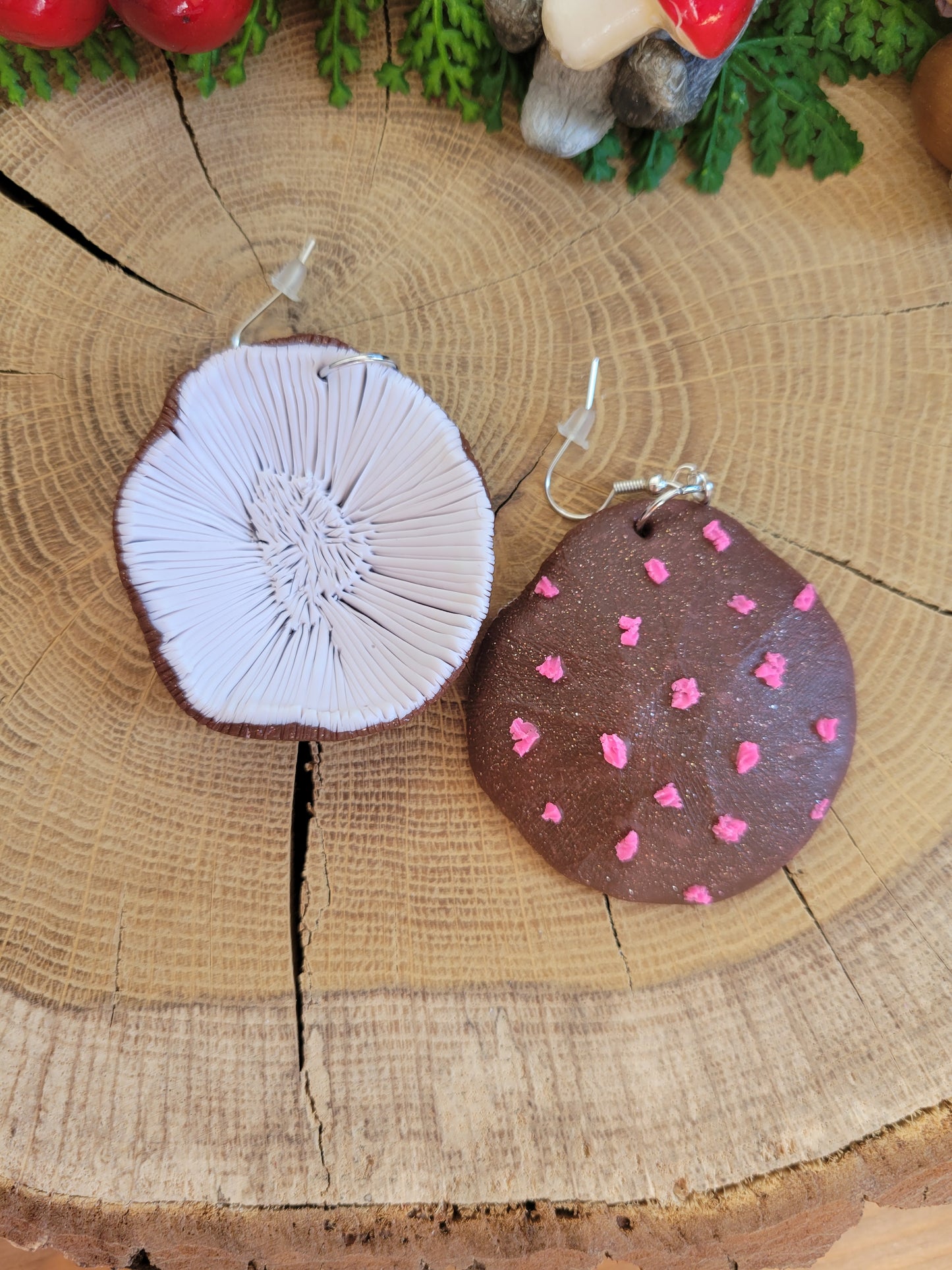 Funky Mushroom Cap Earrings