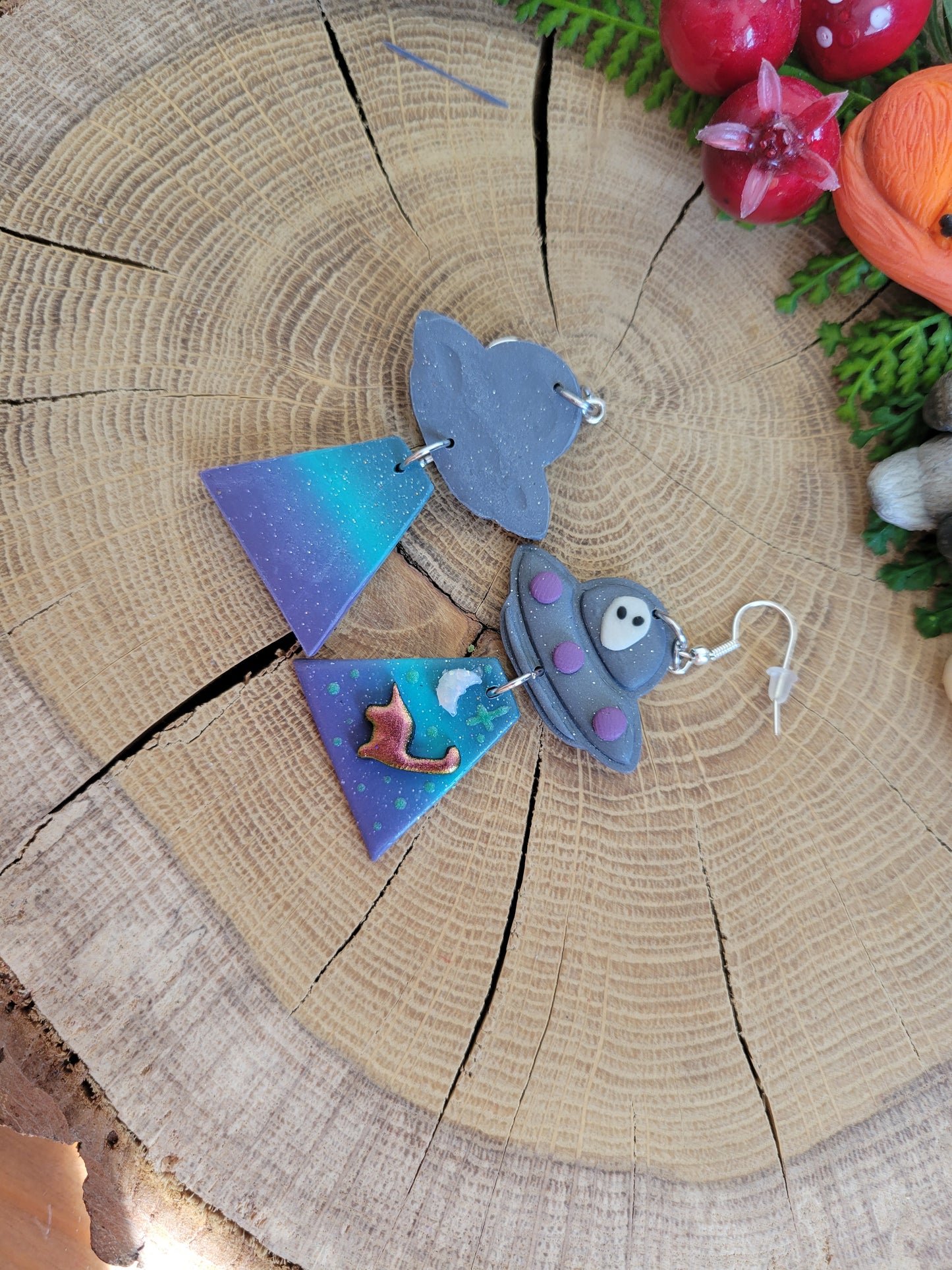 Alien Abduction: Diplodocus Earrings