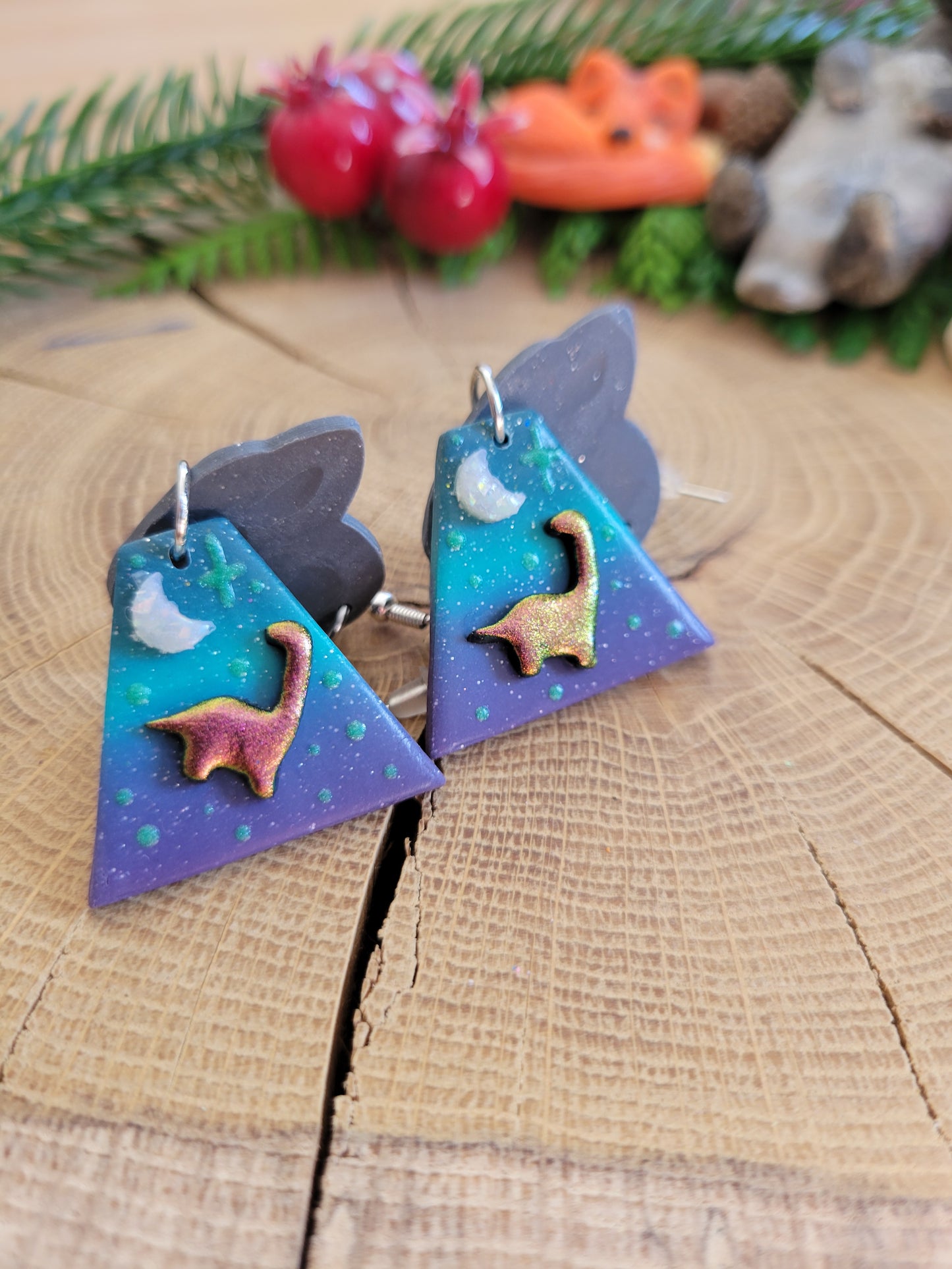 Alien Abduction: Diplodocus Earrings